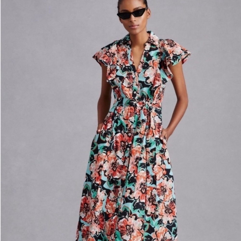 New Maeve for Anthropologie Floral Print Dress, size S